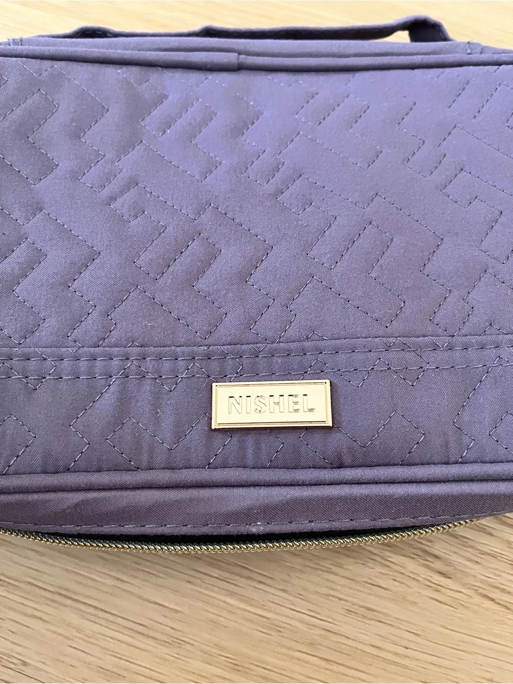 Lavendar Quilted Travel Jewelry Organizer